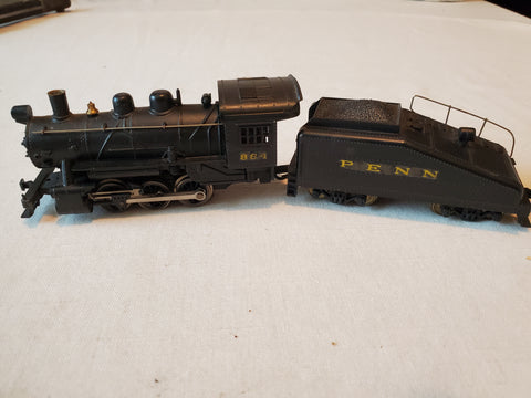 Pennsylvania Railroad Steam Locomotive 864 & Tender HO