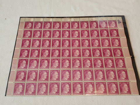 WWII Hitler stamps full sheet of 100 Scott 520 Michel 795 Germany