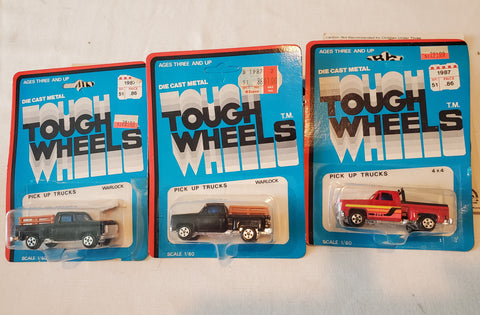 Lot of 3 Tough Wheels (kidco)1980s diecast Trucks