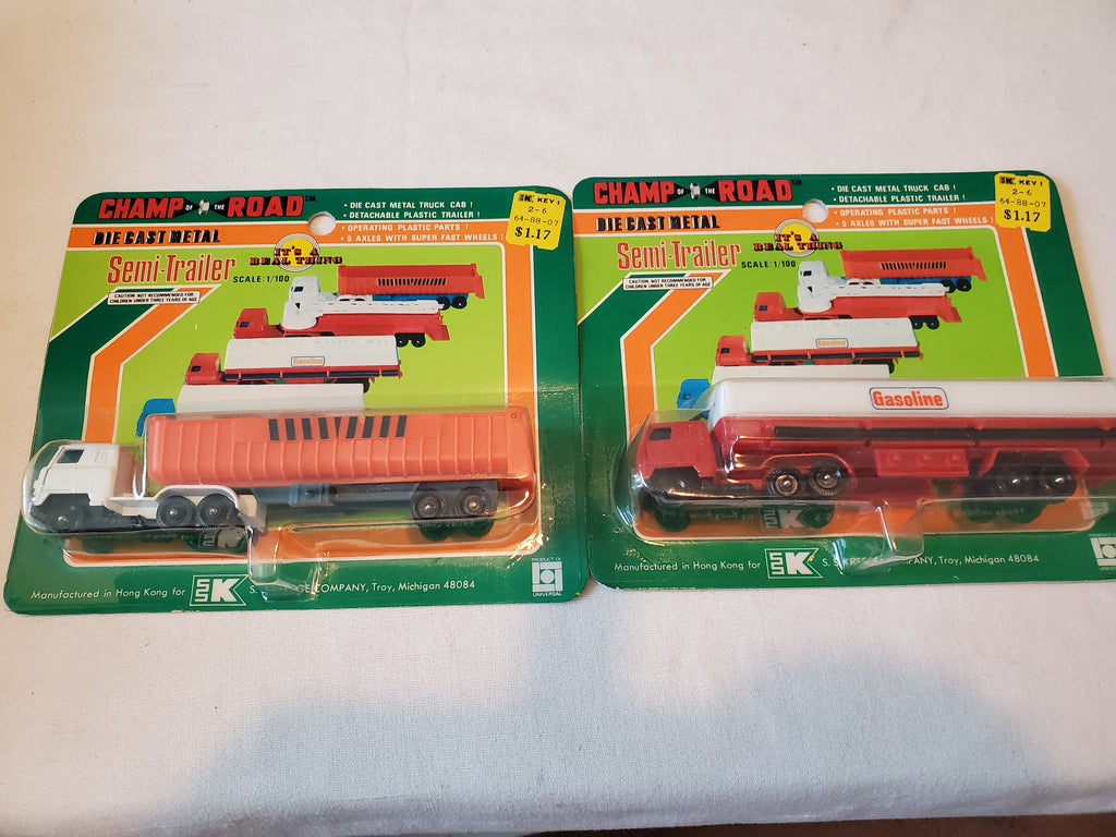 CHAMP of the ROAD pair tractor trailers Kresce Co. Diecast 1970s