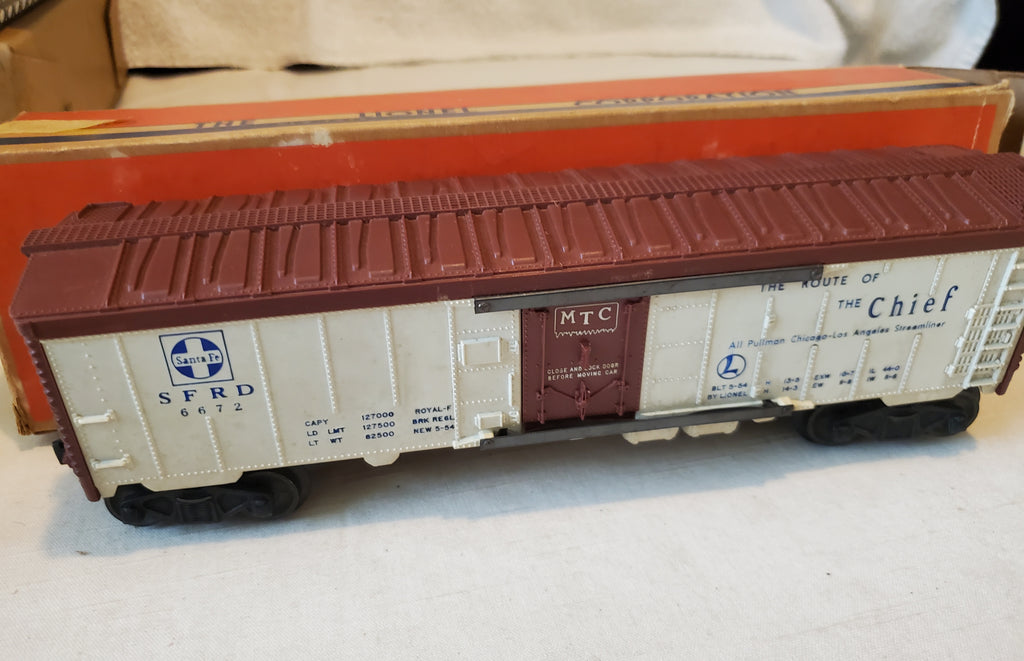 Lionel 6672 Refrigator Car Santa Fe Postwar 1954 O/O27 boxed