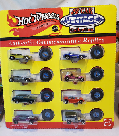 Hot wheels 8 Car Vintage Collection Commemorative Replica Mattel 1993 NRFP Mint