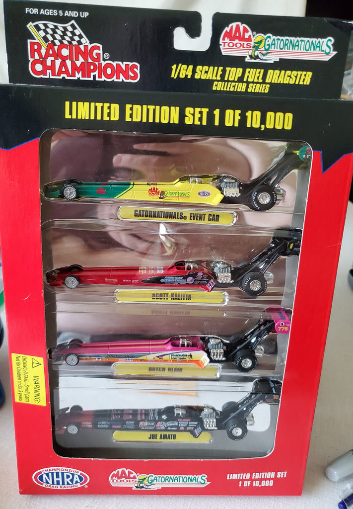 Mac Tools Gatornationals set of 4 Top Fuel Dragsters 1 of 10k, Racing Champions