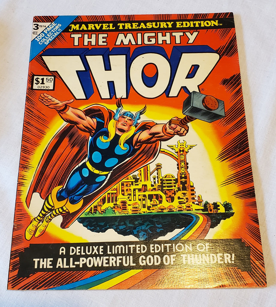 The Mighty THOR Marvel Treasury Edition #3 1974 02930 10" x 13.25" large, comic
