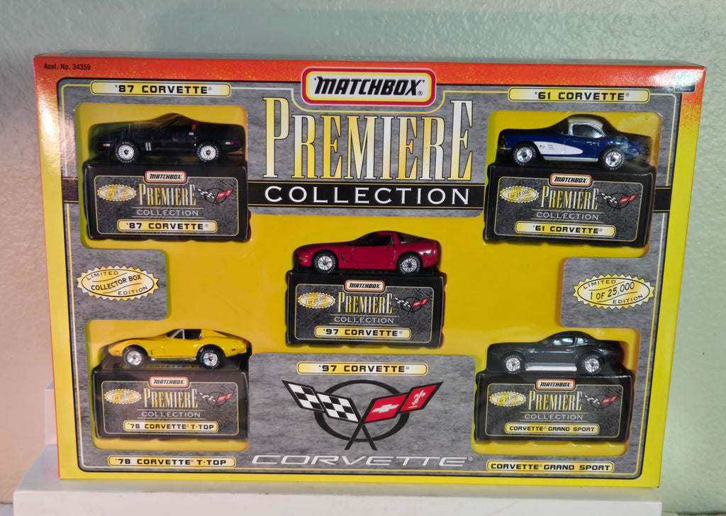 Matchbox Premiere 5 car Corvette Collection #34359-1 c.1996 NIB diecast Limited