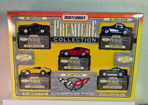 Matchbox Premiere 5 car Corvette Collection #34359-1 c.1996 NIB diecast Limited