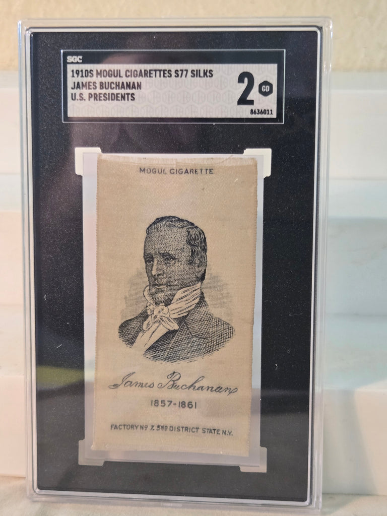 1910s Mogul Cigarettes James Buchanan S77 Silks, SCG 2.0 graded US Presidents collection