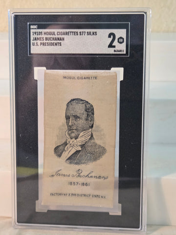 1910s Mogul Cigarettes James Buchanan S77 Silks, SCG 2.0 graded US Presidents collection