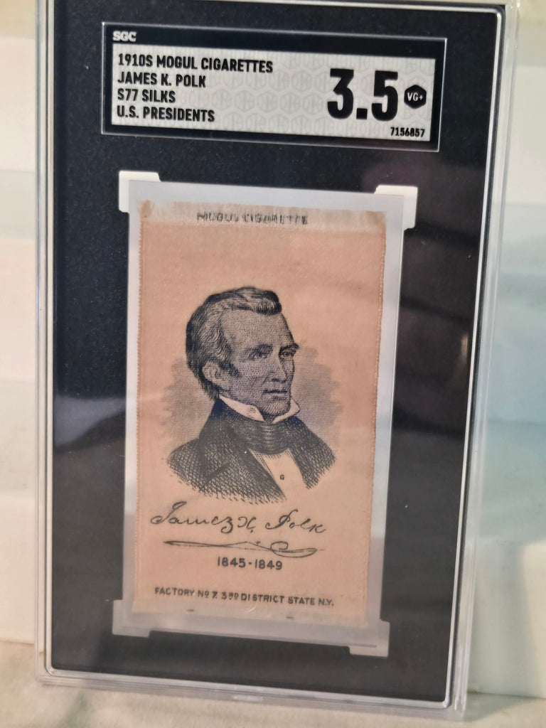 1910s Mogul Cigarettes James K. POLK S77 Silks, SCG 3.5 graded US Presidents collection