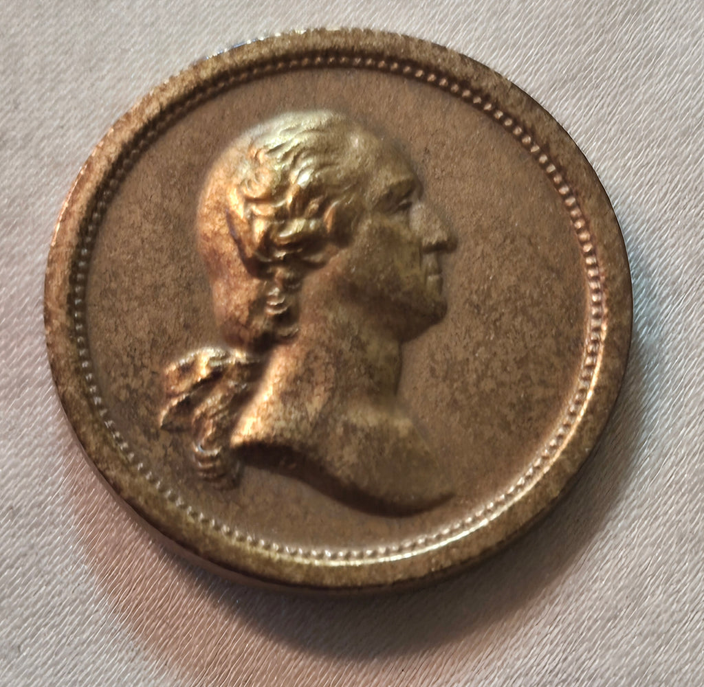 1868 Washington Lincoln Token Brass/Bronze 19mm Baker 246A 3g.