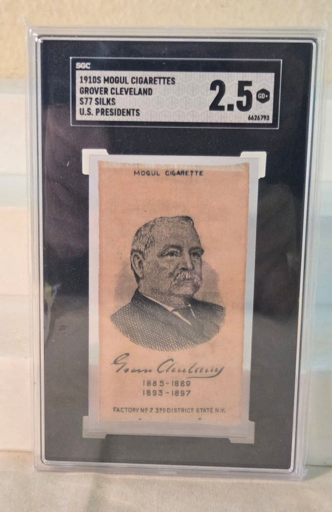 1910s Mogul Cigarettes Grover Cleveland S77 Silks, SCG 2.5 graded from the US Presidents collection