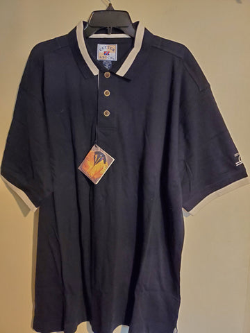 Mens polo shirt CUTTER & BUCK NEW with tags Contrail Railroad logo