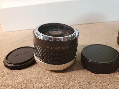 Vivitar 75-205 2x matched multiplier lens