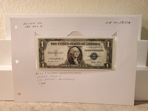 1935-E U.S. one dollar STAR note/bill FR-1411A
