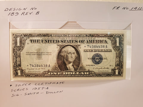 1957-A U.S. one dollar Star Silver Certificate FR-1411D