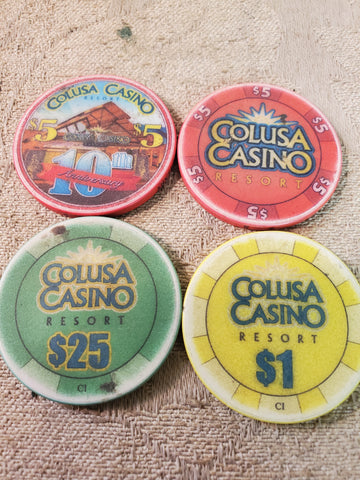 Collisa Casino $25., $5., & $1.00 casino chips $36.00 total