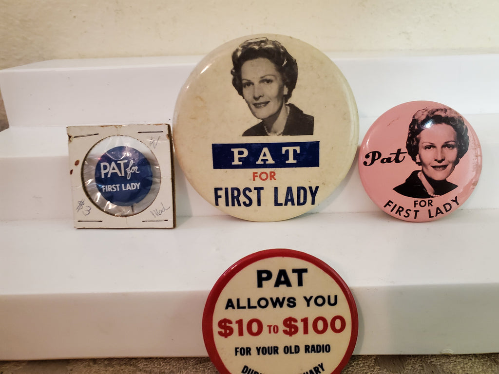 4 Pat Nixon for First Lady buttons