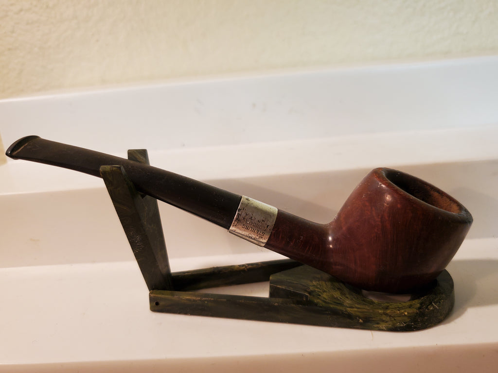 Town Hall London estate smoking pipe with sterling band