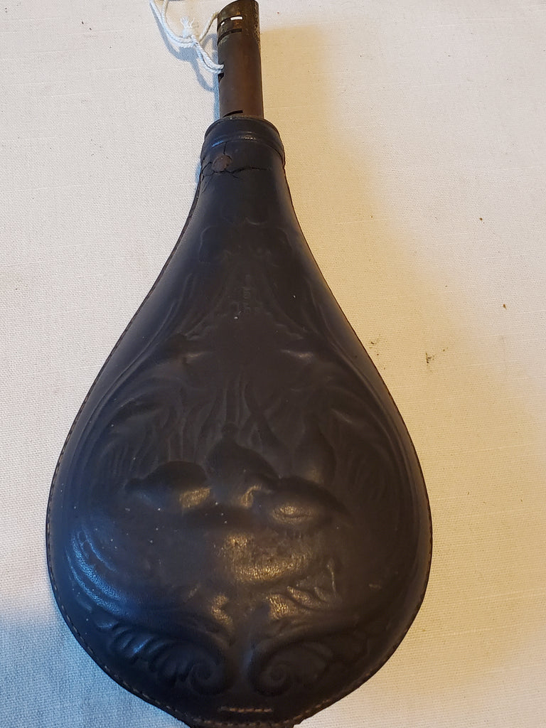 Leather powder Flask, Civil War era