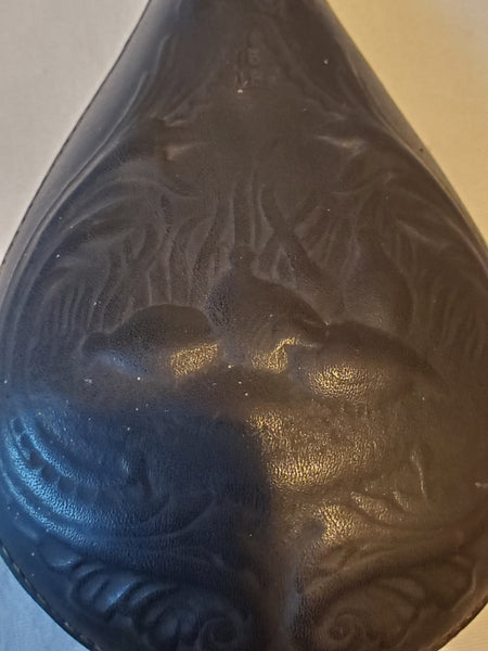 Leather powder Flask, Civil War era