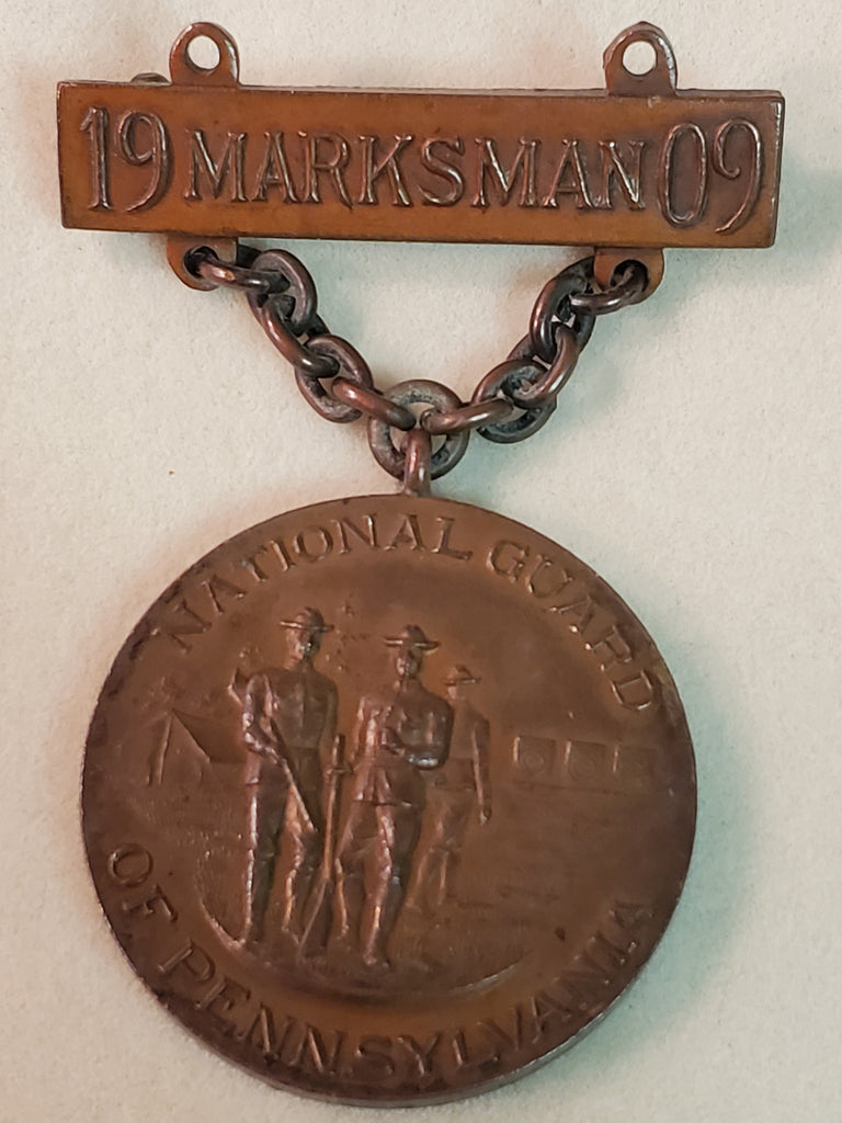 Pennsylvania National Guard Marksman medal 1909, original