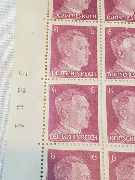 Hitler stamps sheet of 100, WWII, Scott 510, Mi 785, Germany