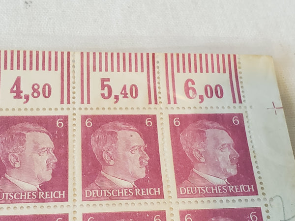 Hitler stamps sheet of 100, WWII, Scott 510, Mi 785, Germany