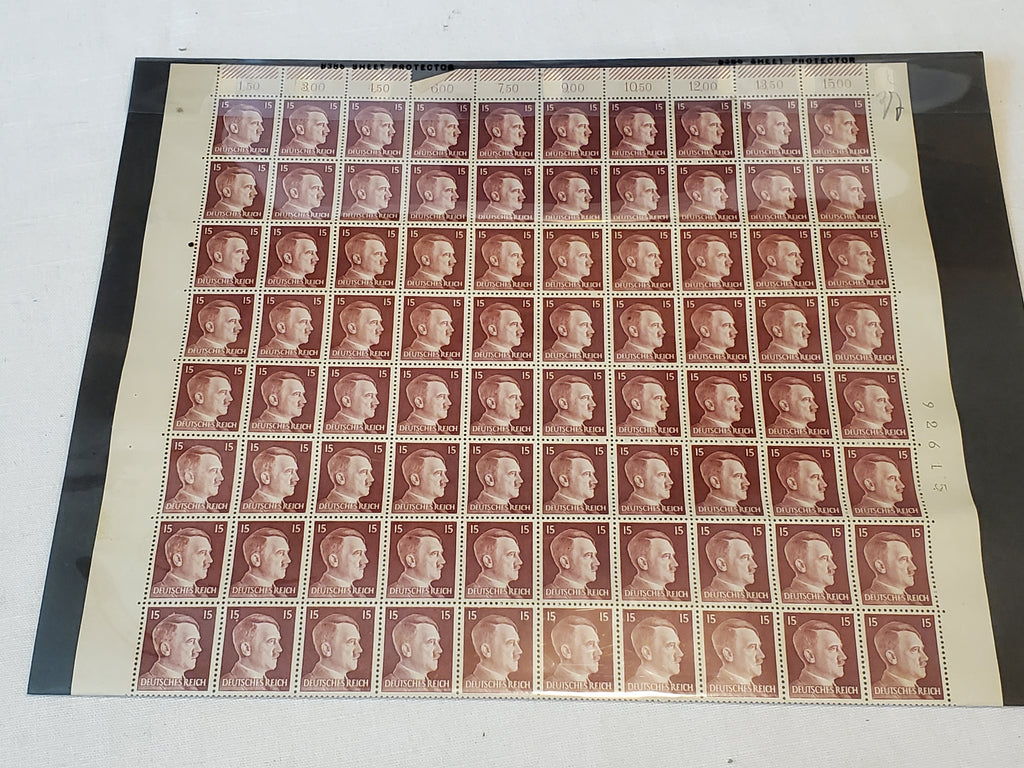 Adolf Hitler Stamps sheet of 100, Scott 514, Mi 789, Germany