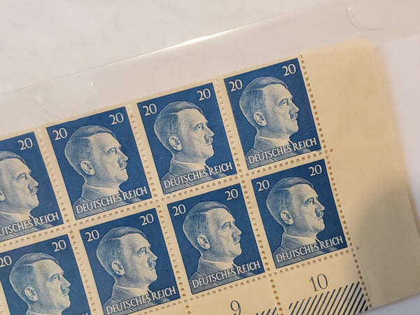 Hitler Stamps sheet of 100 Scott 516, Mi 791, Germany 1942