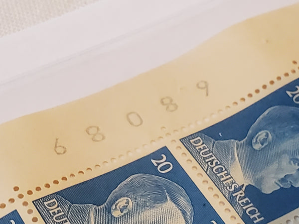 Hitler Stamps sheet of 100 Scott 516, Mi 791, Germany 1942