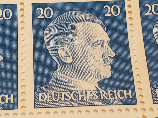 Hitler Stamps sheet of 100 Scott 516, Mi 791, Germany 1942