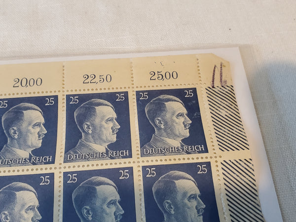 Hitler Stamps sheet of 100 Scott 518, Mi 793 Germany 1942 WWII