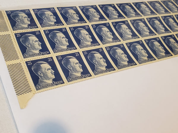 Hitler Stamps sheet of 100 Scott 518, Mi 793 Germany 1942 WWII