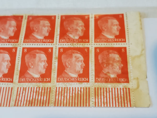 Hitler stamps sheel of 100, Scott 511, Mi 786, Germany WWII, 1942