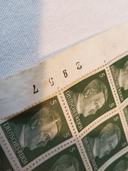 Hitler stamps, sheet of 100, Scott 509, Mi 784, Germany, WWII, 1942