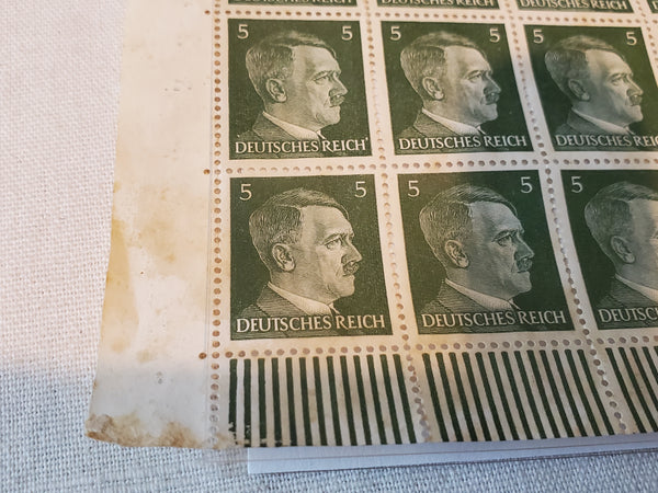 Hitler stamps, sheet of 100, Scott 509, Mi 784, Germany, WWII, 1942