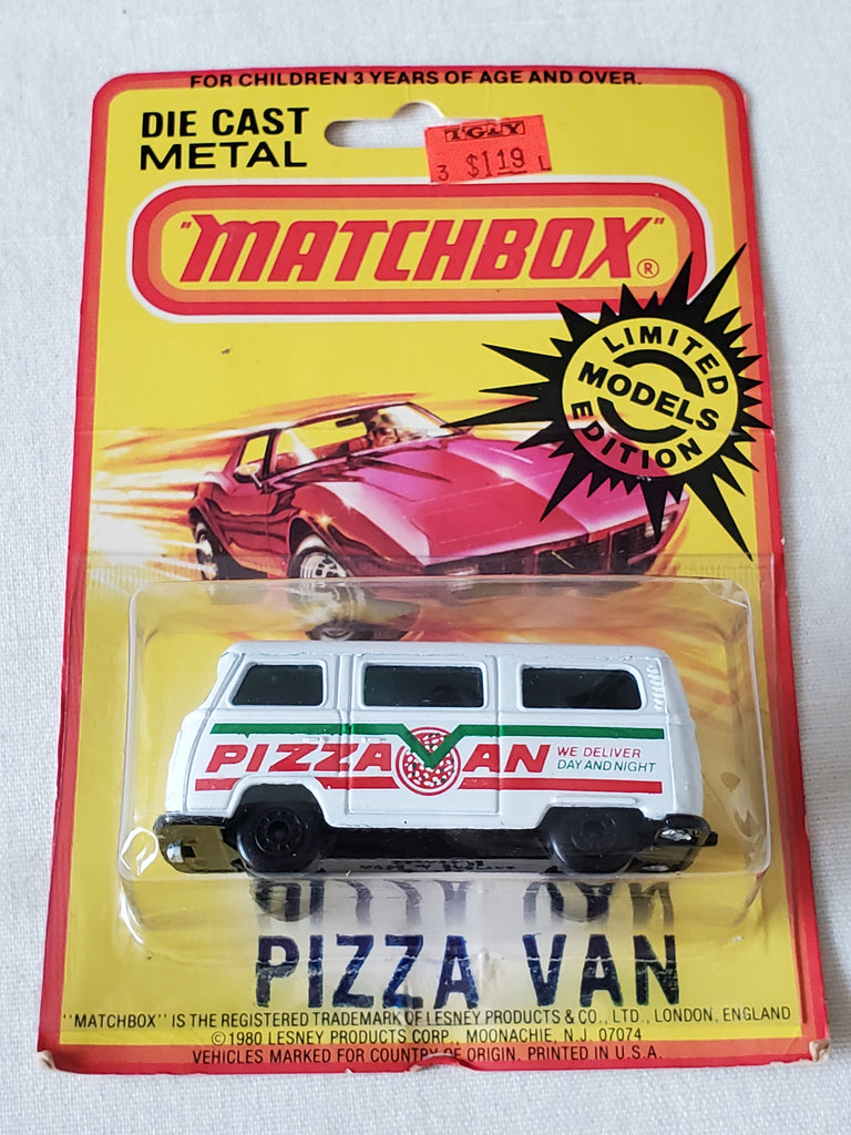 Matchbox Lensey Pizza Van 1976 NRFC, diecast