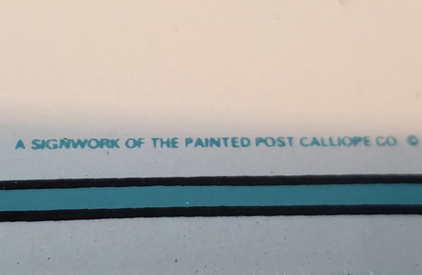 Railway Express Agency Dependable Service porcelain sign Post Calliope 1984