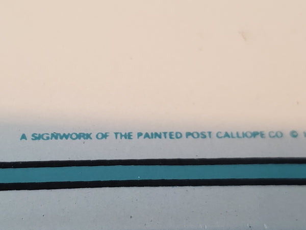 Railway Express Agency Dependable Service porcelain sign Post Calliope 1984