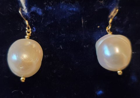 14k Keshi Pearl Earrings South Sea