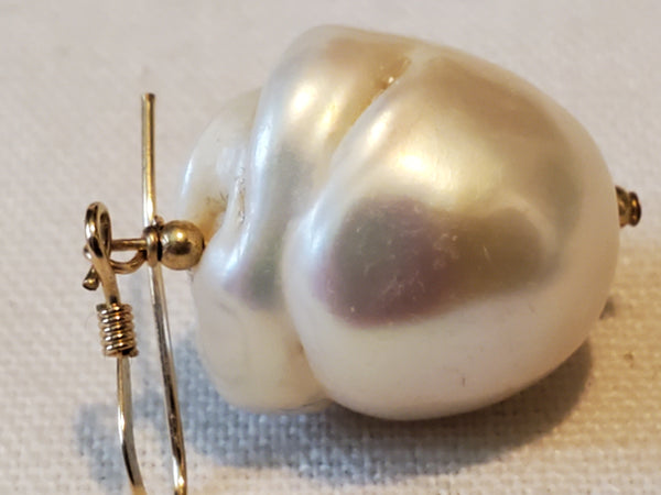 14k Keshi Pearl Earrings South Sea