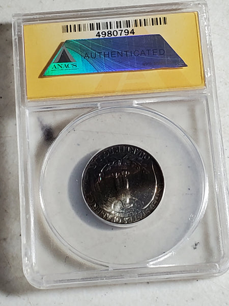 1964 Washington Quarter MS 65 toned ANACS