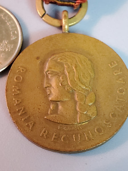 Romania WWII Eastern Front Crusade against Communism medal 1941 w/ribbon