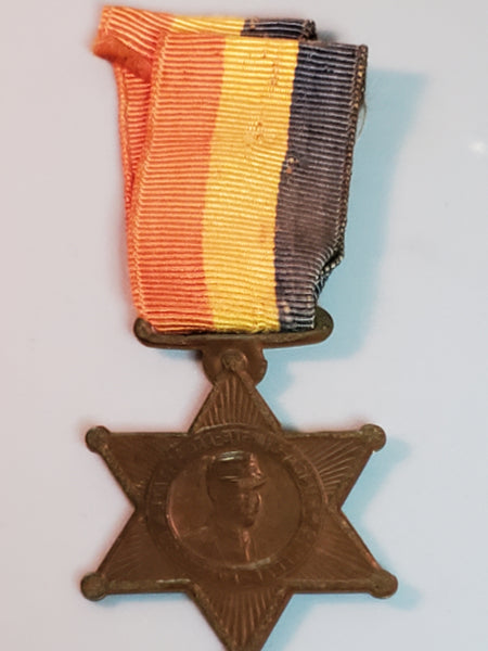 General Averescu logo of star peoples league in interwar Romania medal w/ribbon