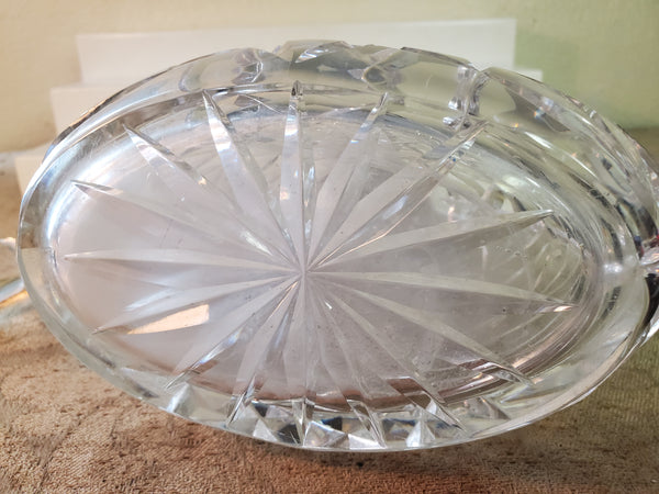 German 800 silver cut crystal decanter c.1932, horse race award