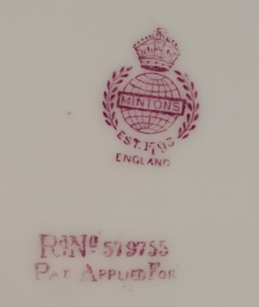 Mintons China England Persian Rose 12 1/4" round platter