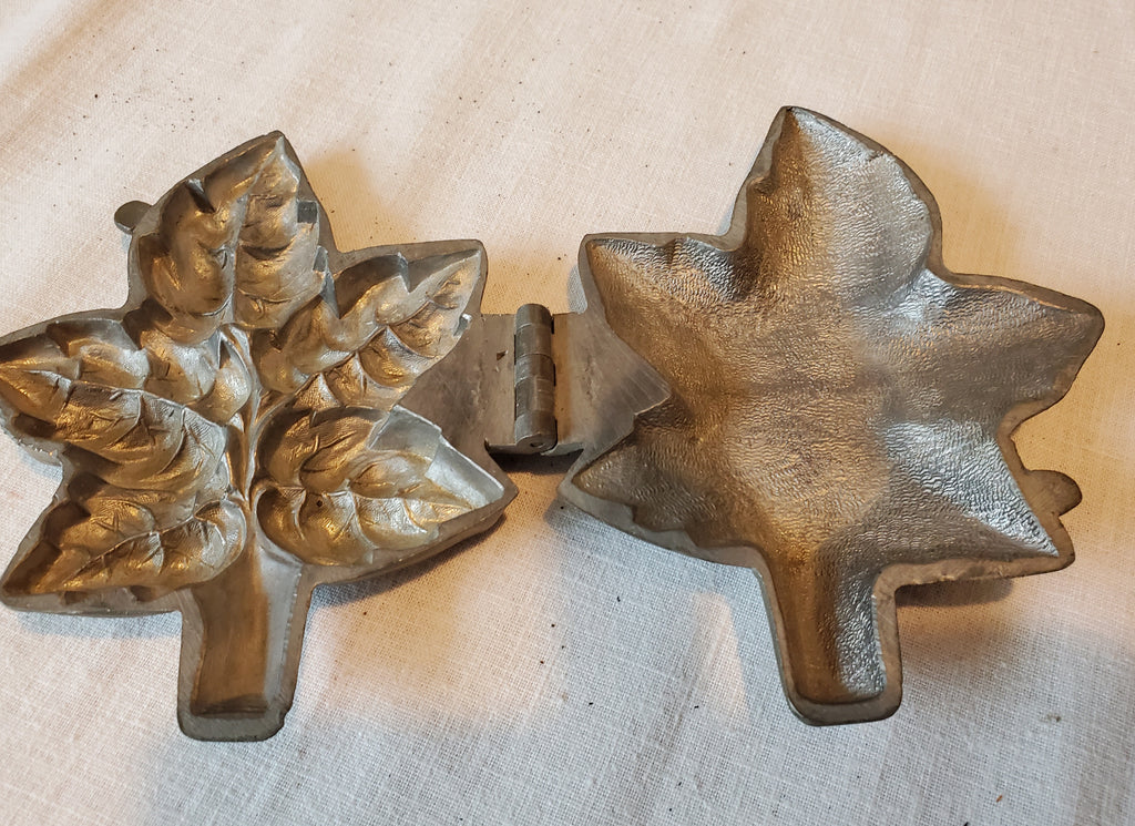 1889 Cast Aluminum Leaf shape Candy Mold E & Co. Ny