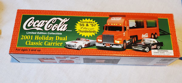 Coca-Cola 2001 Holiday Dual Classic Carrier 55 & 57 Thunderbirds MIB