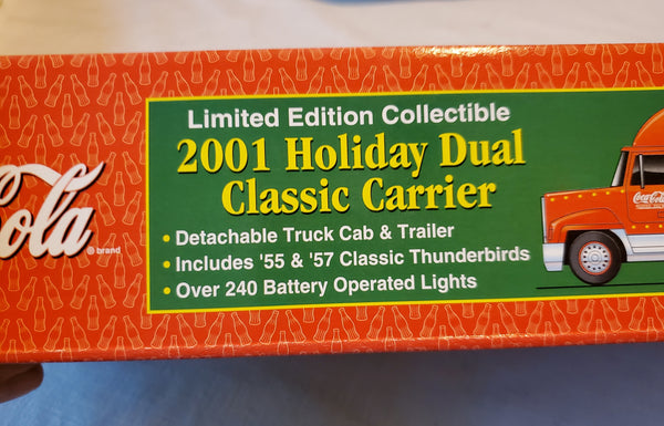 Coca-Cola 2001 Holiday Dual Classic Carrier 55 & 57 Thunderbirds MIB