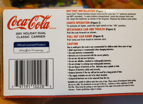 Coca-Cola 2001 Holiday Dual Classic Carrier 55 & 57 Thunderbirds MIB